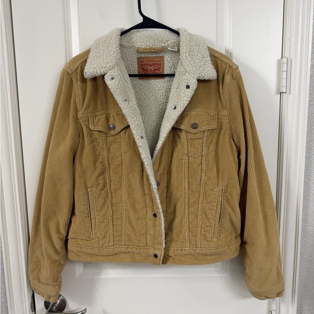 Levi's Beige Sherpa-Lined Jacket - Picture 1 of 6